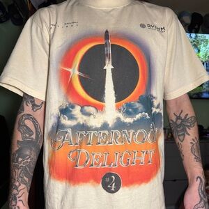 Rythm Men's Medium Cream Rocket Graphic Tee “Afternoon Delight #4”